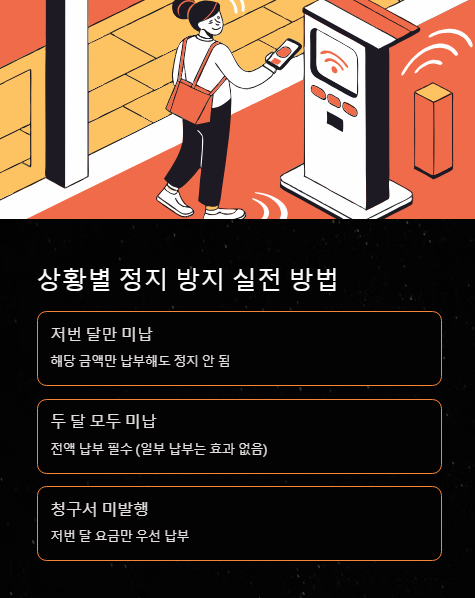 상황별 정지 방지 실전 방법