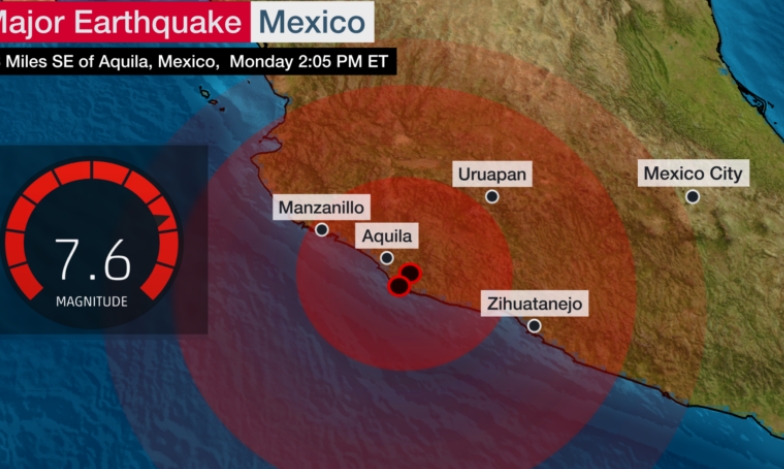 대만에 이어 멕시코 중부 해안에서도 규모 7.6 지진 발생 VIDEO: Large Earthquake Shakes Mexican Coastline