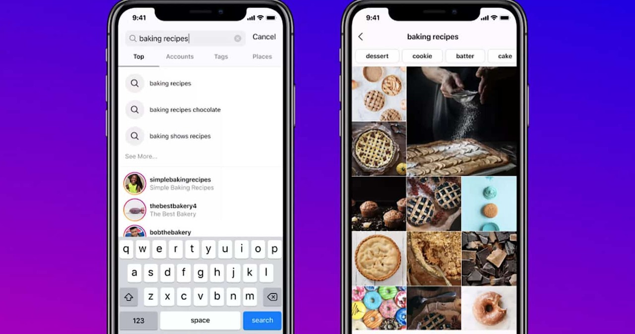 instagram keyword search service release