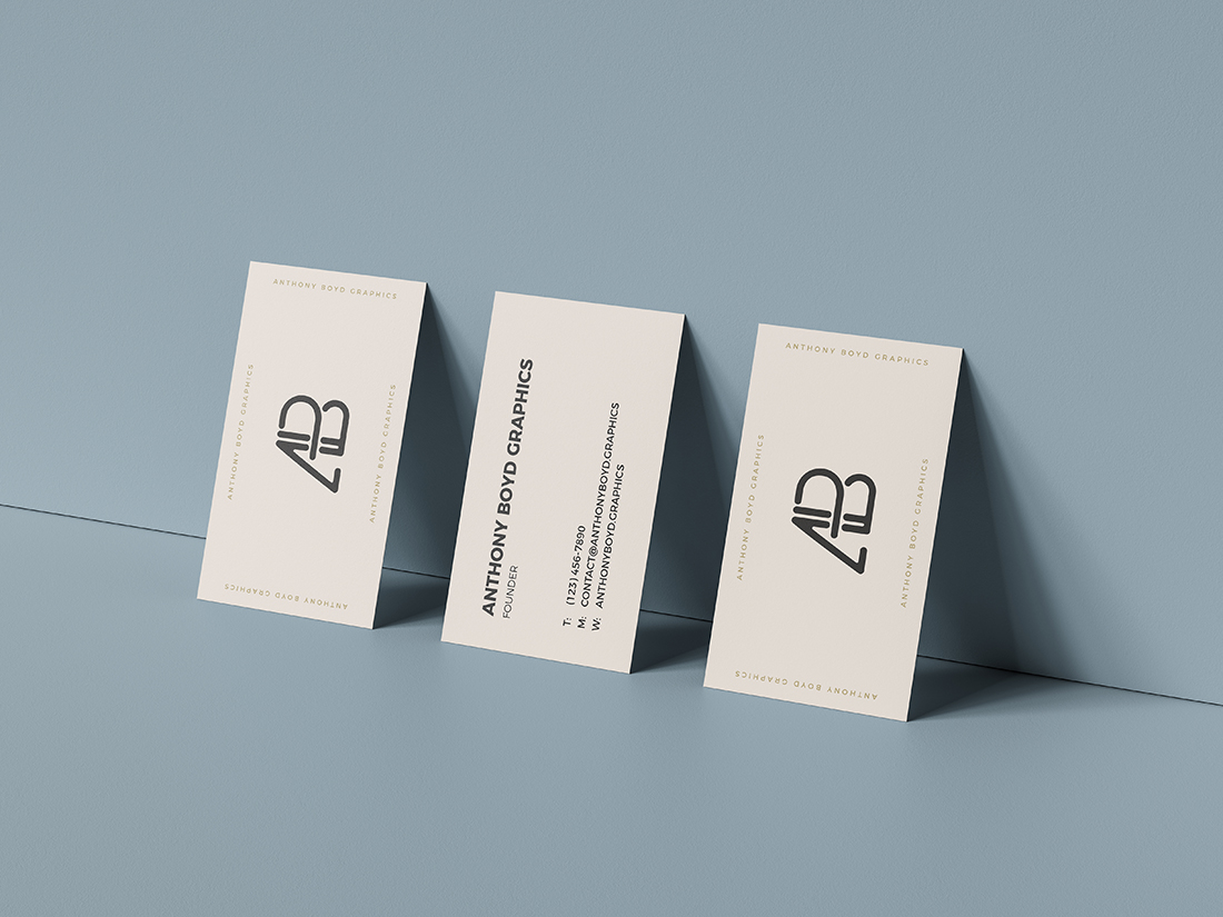 Triple Business Card Mockup(트리플 명함 목업)