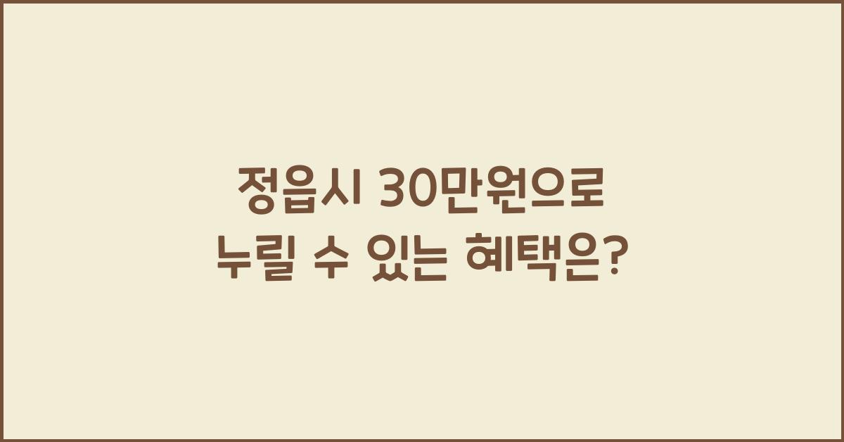 정읍시 30만원