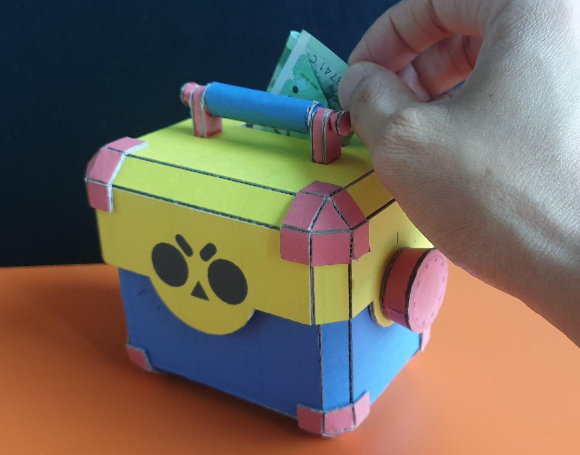  브롤스타즈 메가상자 저금통 만들기 DIY 도안 공유