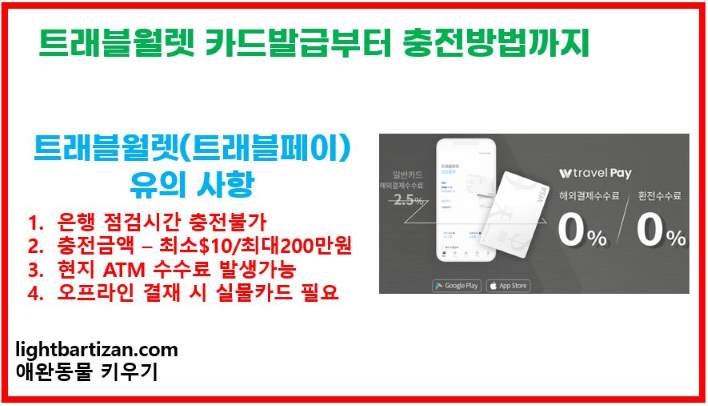 트래블월렛(트래블페이) 사용시 유의사항