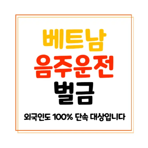 베트남 음주운전 벌금