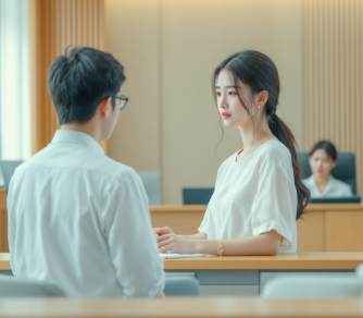 실외기 베란다 난간 설치 전 법률 상담을 받는 모습