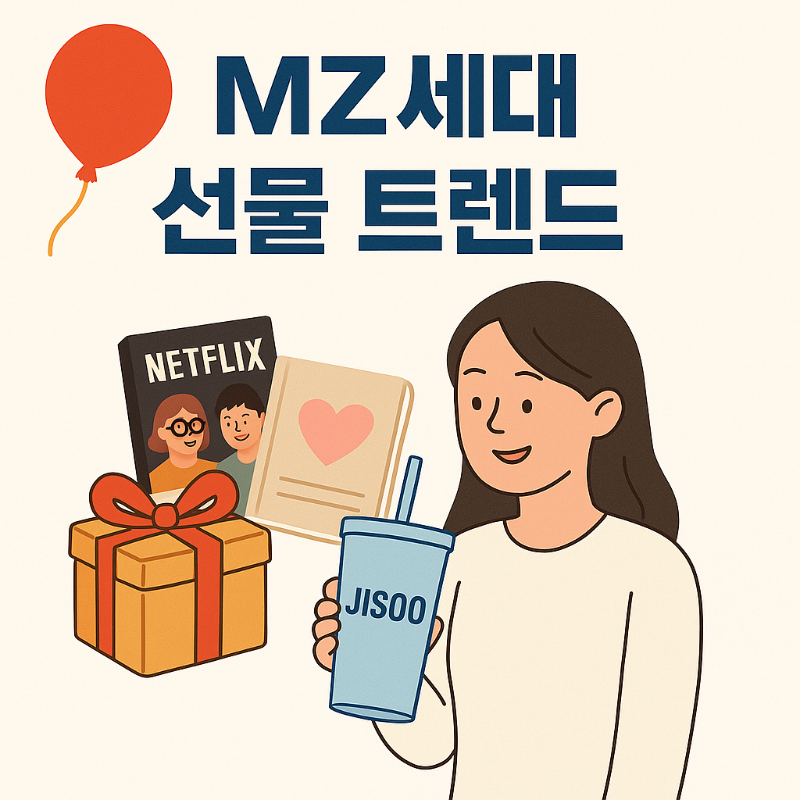 MZ세대의 선물 트렌드를 분석한 이미지