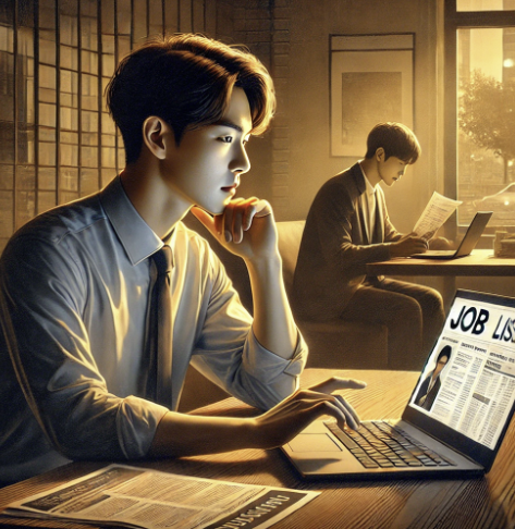 일을 알아가는 청년