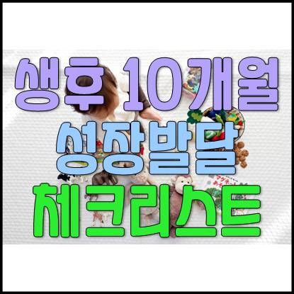 생후 10개월 아기 성장 발달 점검 체크리스트