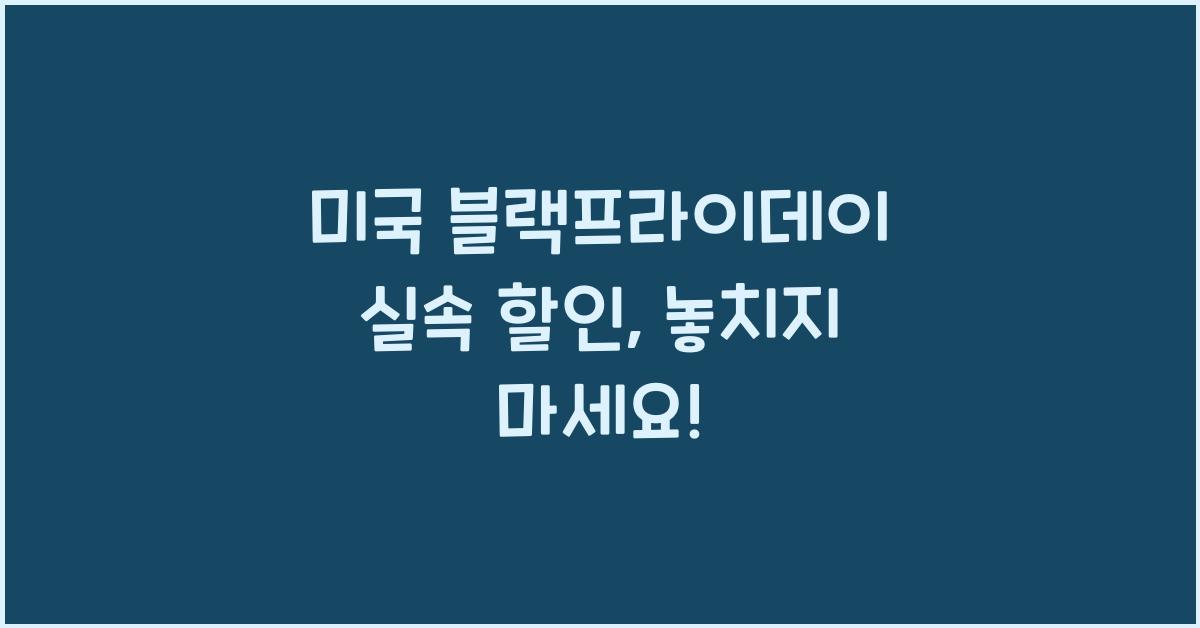 미국 블랙프라이데이