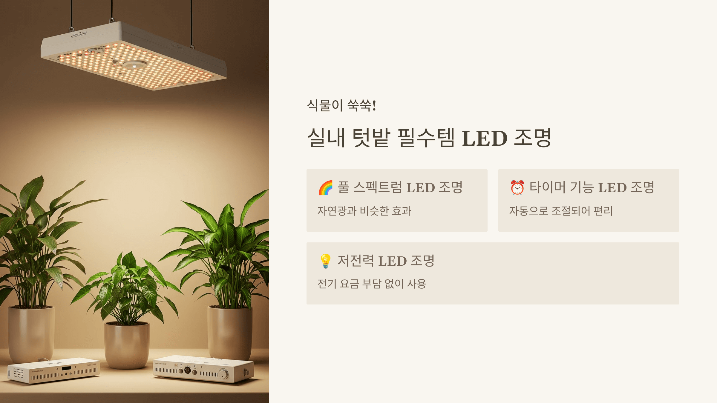 햇빛 부족 해결! LED 식물 조명 추천