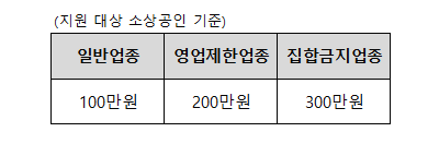  코로나 소상공인 3차 지원금(최대 300만원) / 특수형태근로종사자(최대 100만원)