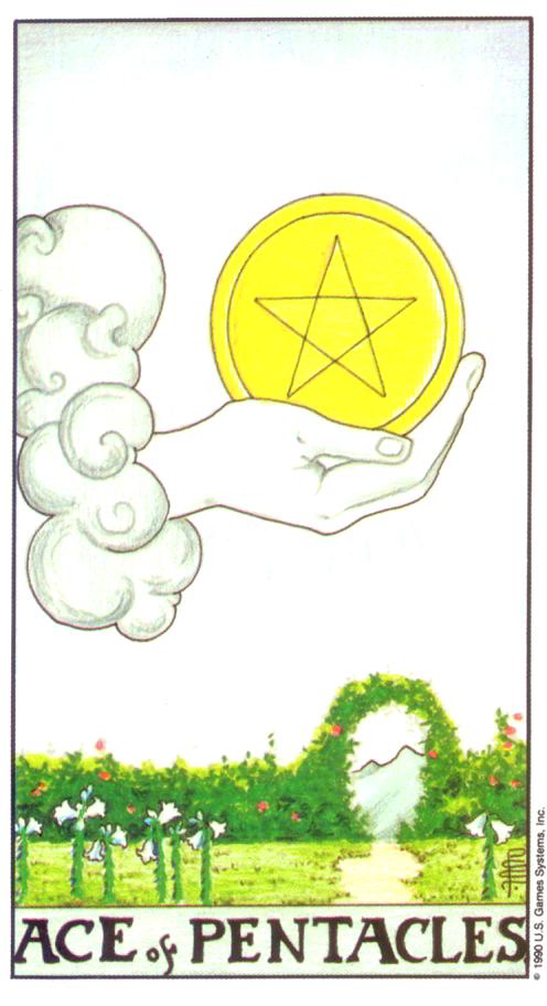  [마이너/펜타클/정방향] Ace of Pentacles (펜타클 에이스) 해석/풀이/키워드/정리