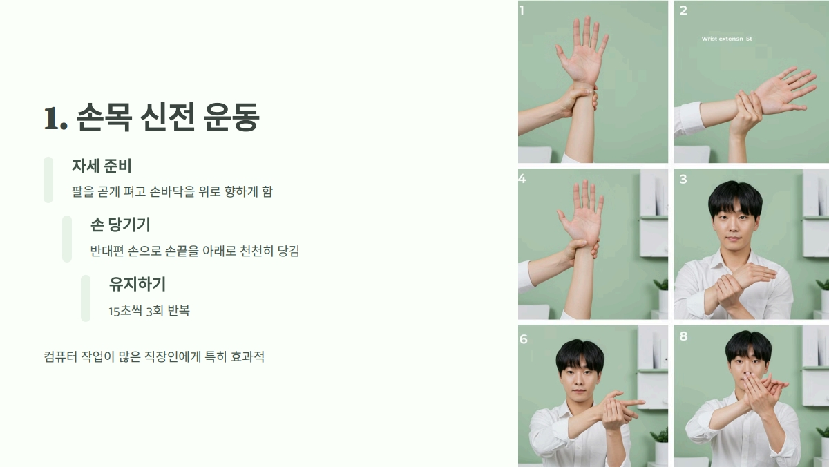 손목터널증후군 치료운동