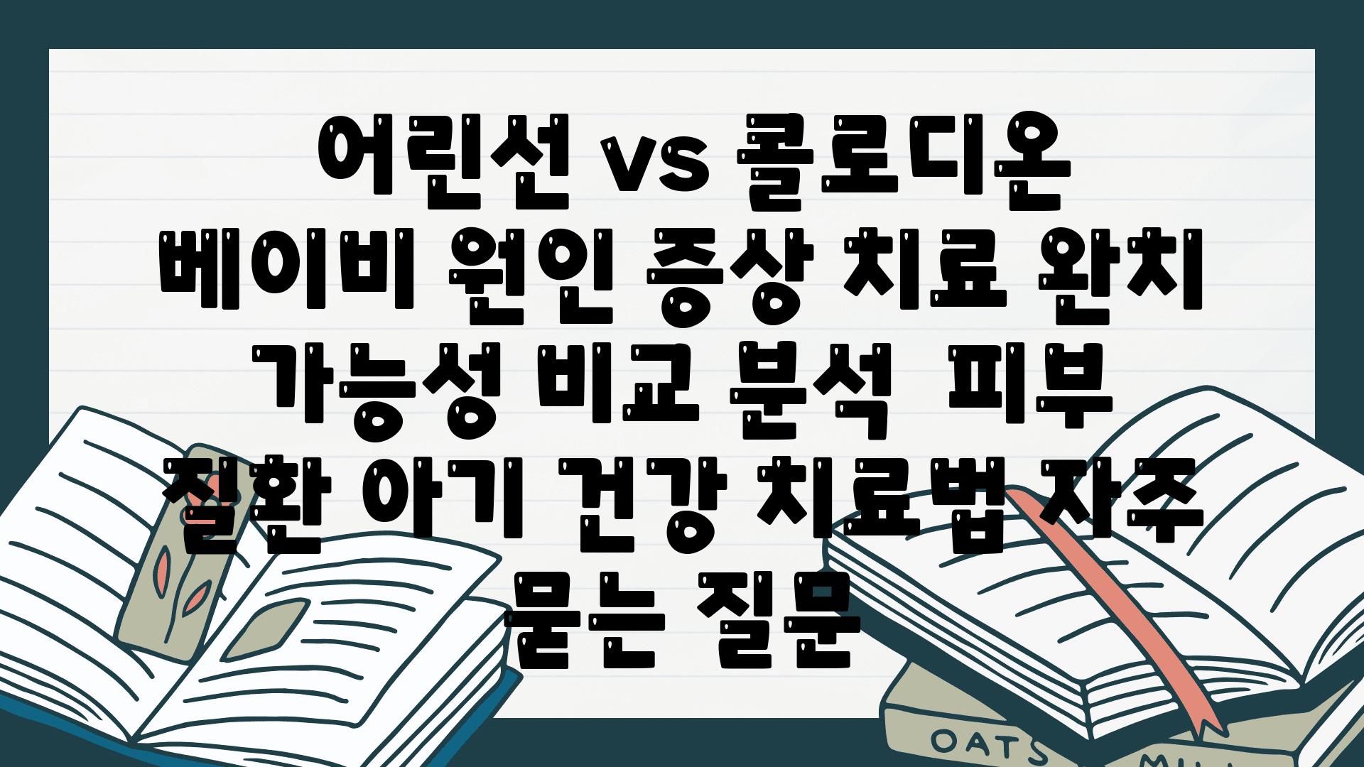  어린선 vs 콜로디온 베이비 원인 증상 치료 완치 가능성 비교 분석  피부 질환 아기 건강 치료법 자주 묻는 질문