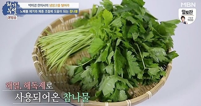  체중 조절에 도움이 되는 (참나물 무침, 참나물 비빔국수 레시피)