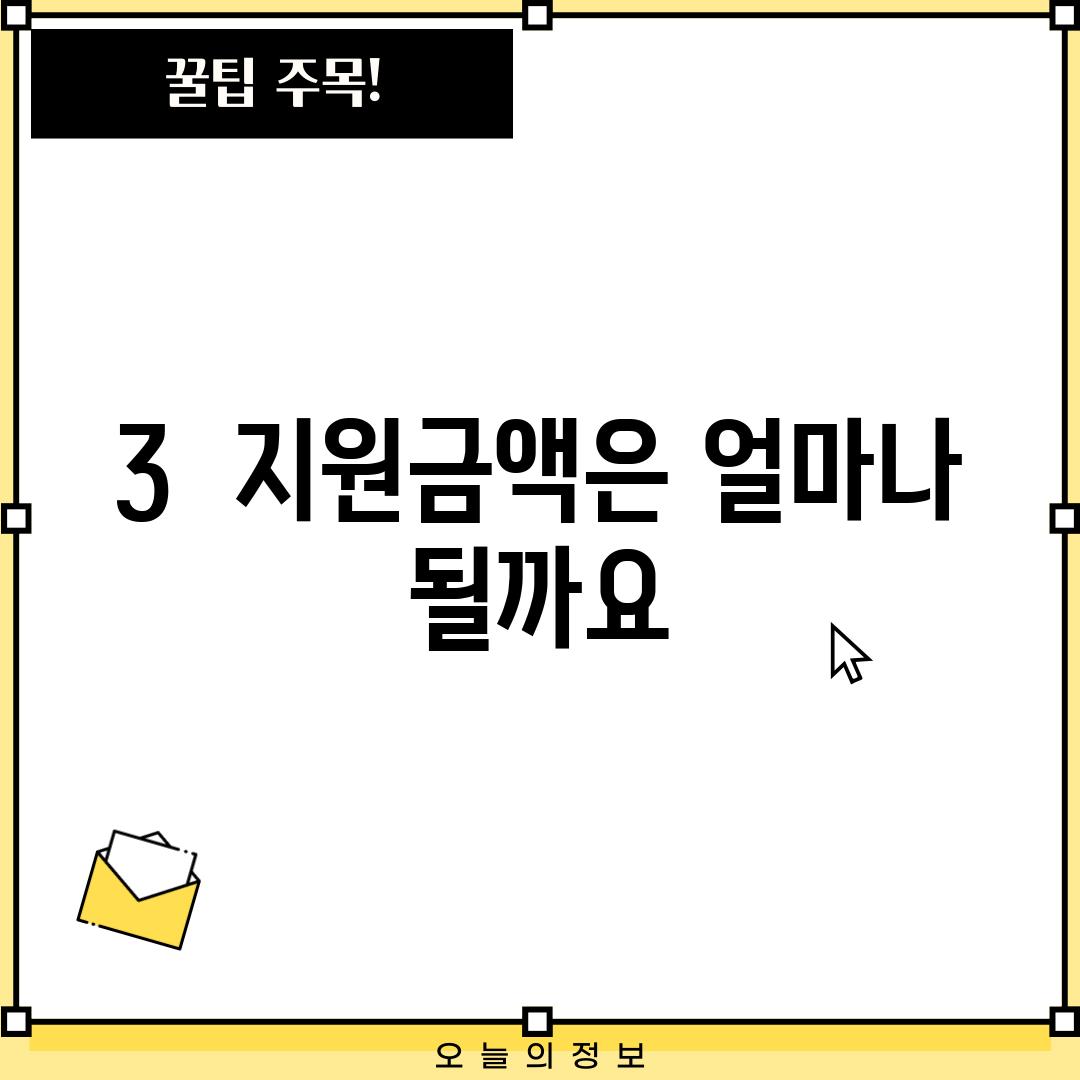 3.  지원금액은 얼마나 될까요?