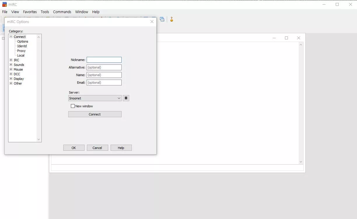 mIRC 7.78 Portable 초기설정