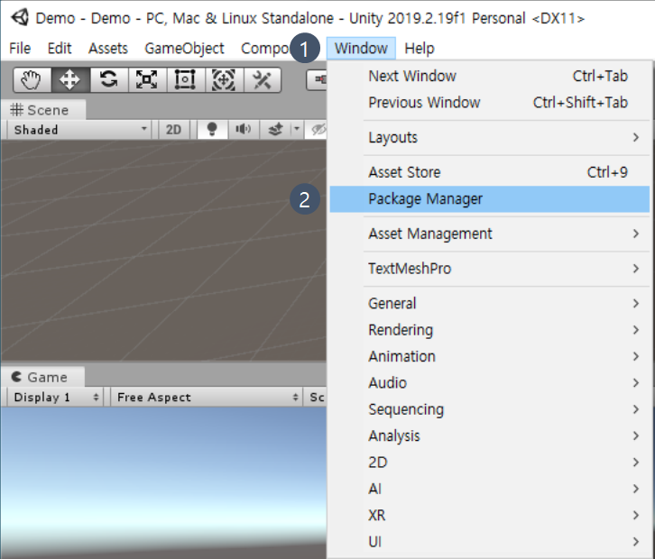 코더제로 유니티 매뉴얼 ARCore Package Manager