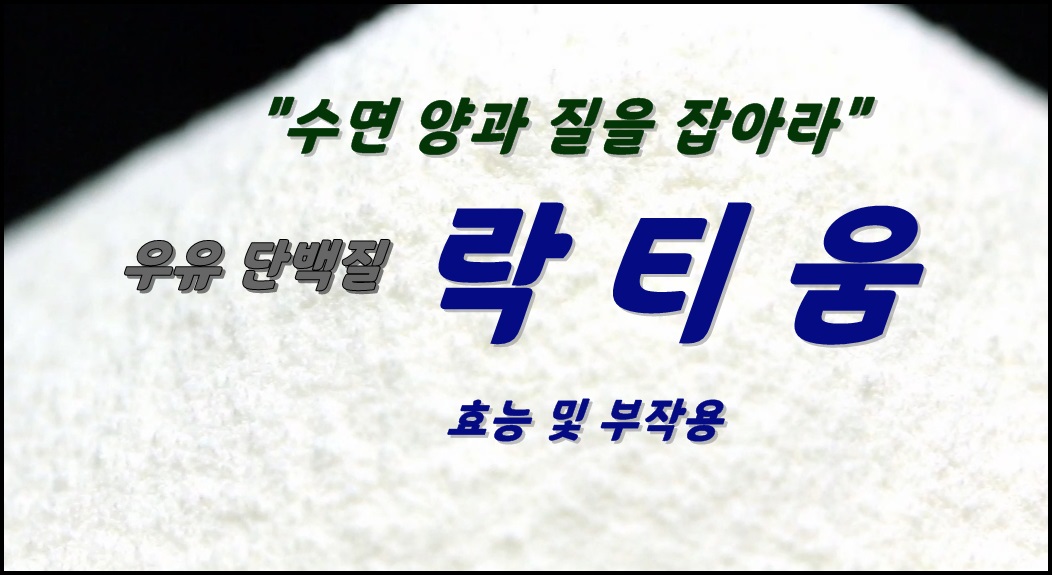  락티움 효능 '수면 숙면 스트레스 를 잡아라'