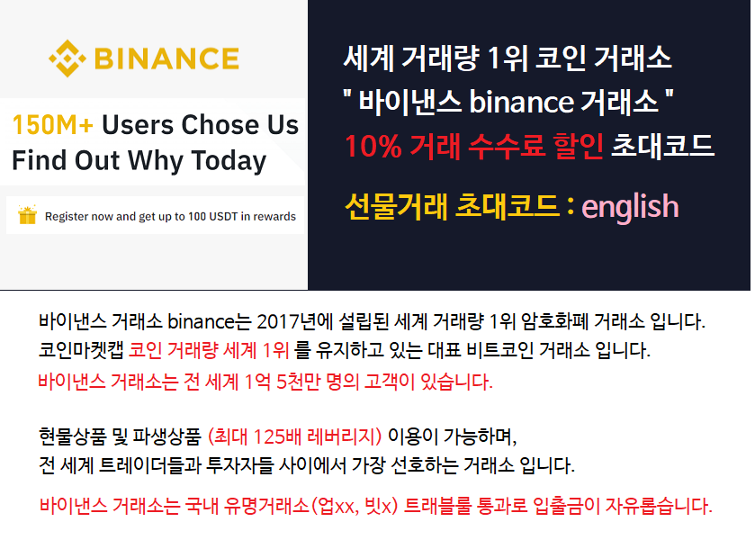  바이낸스 신규가입하기 사이트 바낸 해선 선물 마진거래 거래비 할인