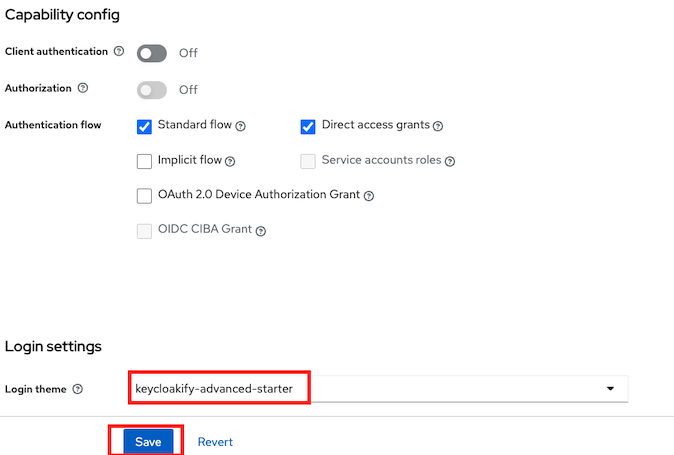 Keycloak Client 테마 설정