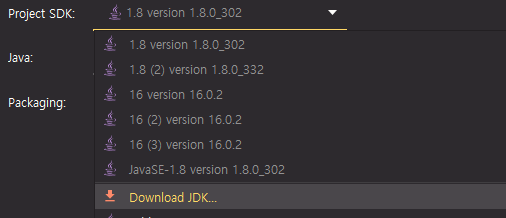 Download JDK 위치