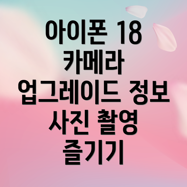 아이폰 18 카메라