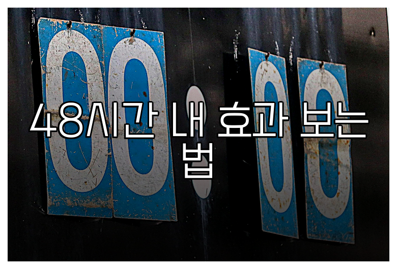 48시간 내 효과 보는 법