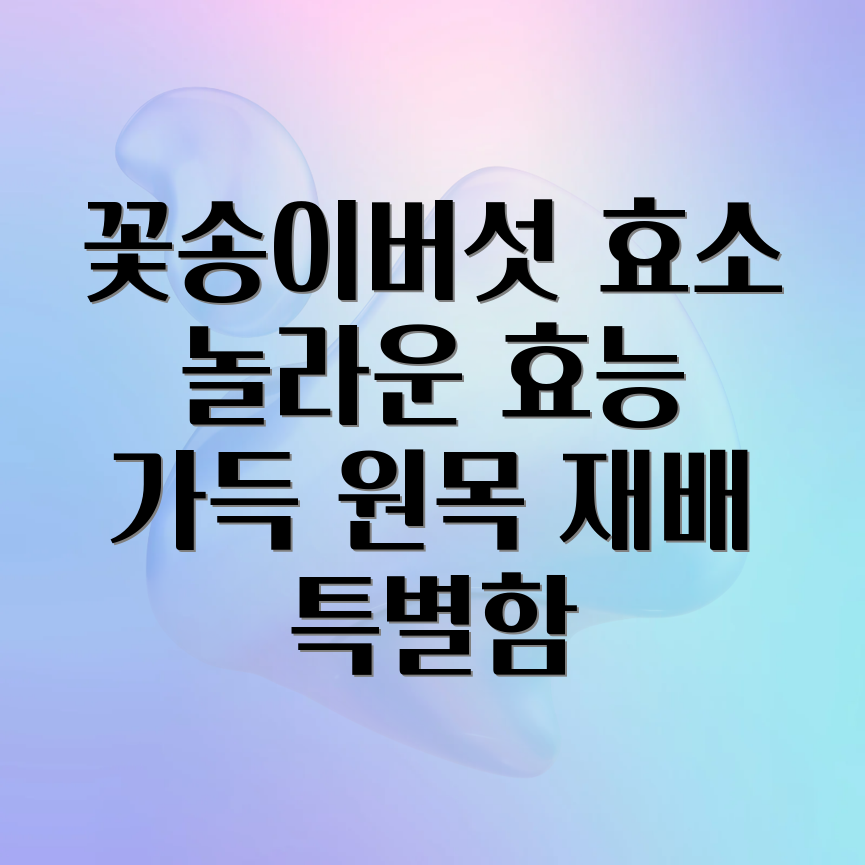 꽃송이버섯 효소