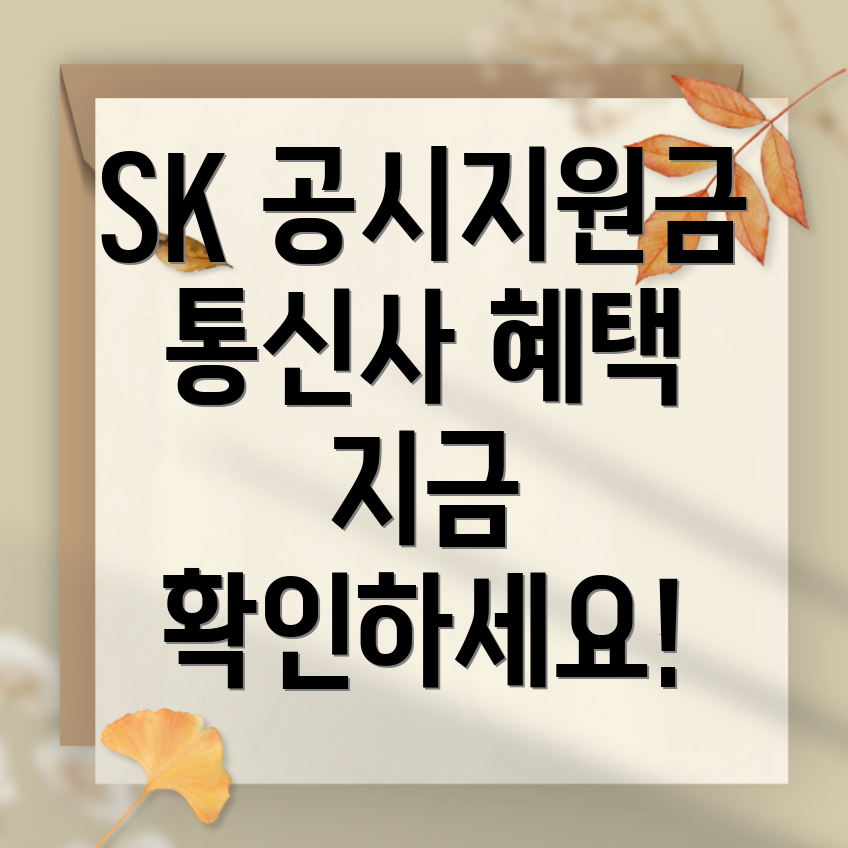 SK 공시지원금