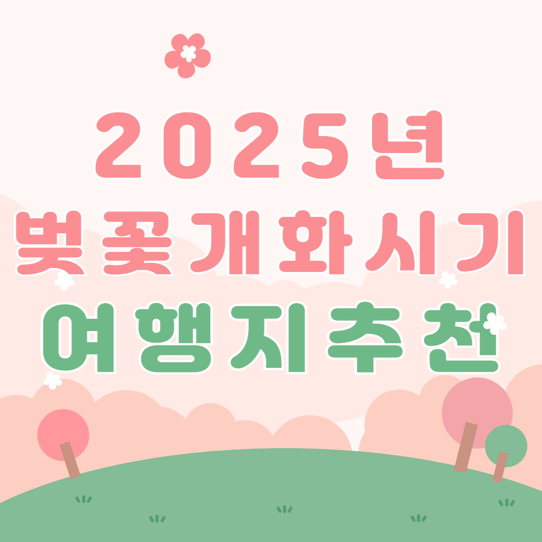 2025 벚꽃 개화시기