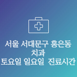 서울 서대문구 홍은동 치과 주말 토요일 일요일 문여는 병원 진료시간