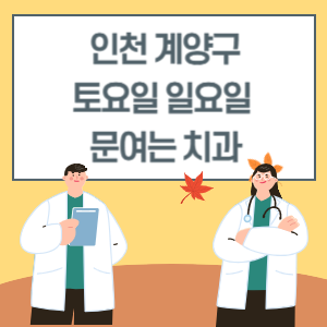 인천 계양구 토요일 일요일 치과 진료 병원 리스트-001