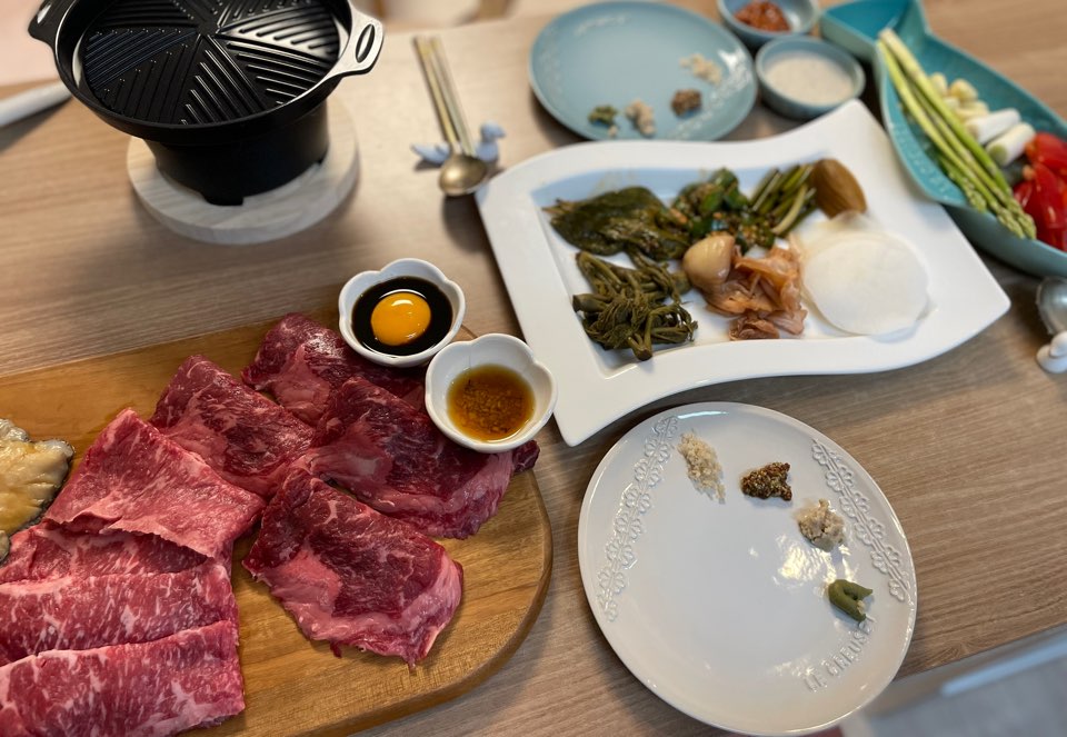 준비한 소고기 사진