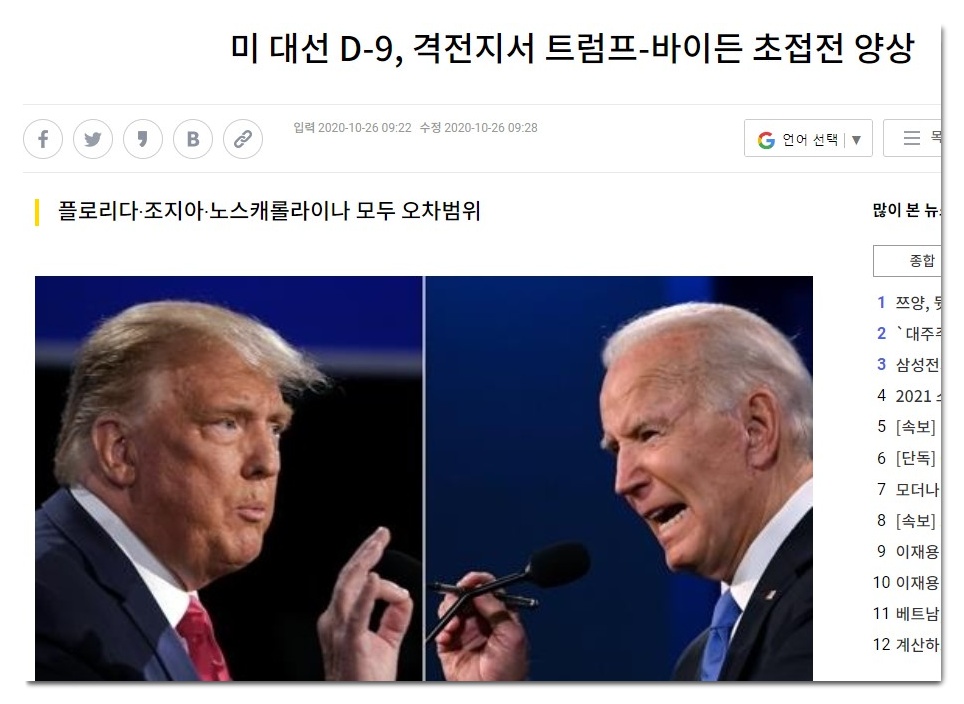  트럼프 바이든 지지율