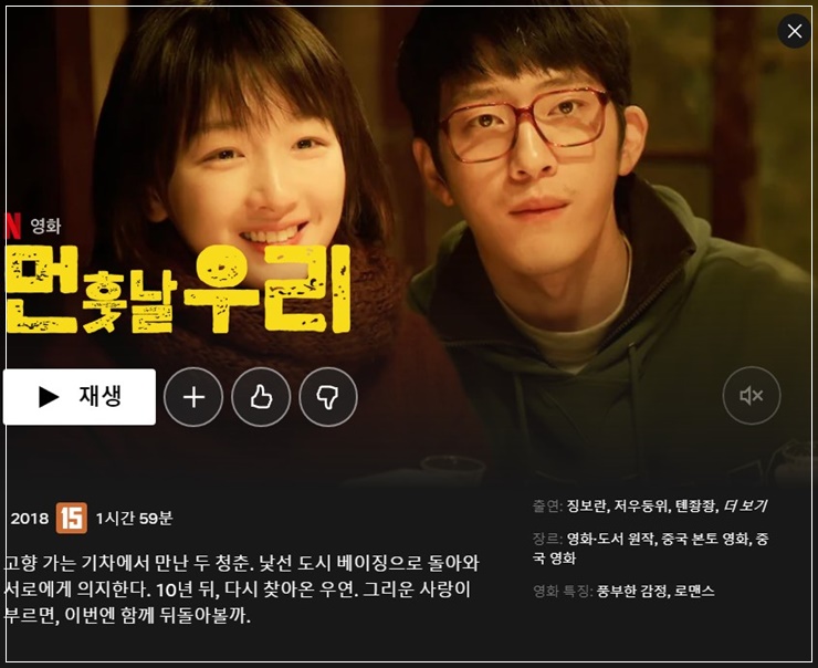  넷플릭스 중국 영화 추천 ~ 먼훗날우리
