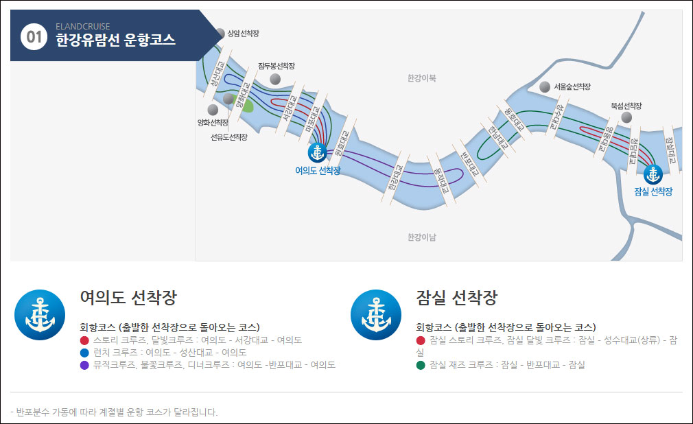  여의도 한강 유람선(이랜드 크루즈) 시간표 및 가격