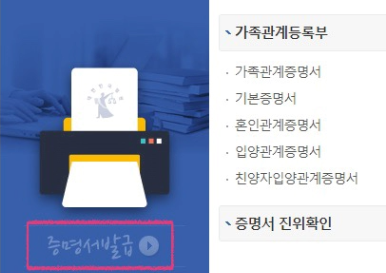 가족관계증명서 인터넷발급