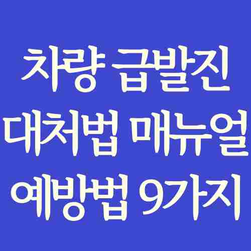 글-제목-파란색-도형-작성-차량-급발진-대처법-매뉴얼-예방법-정리-내용-사진