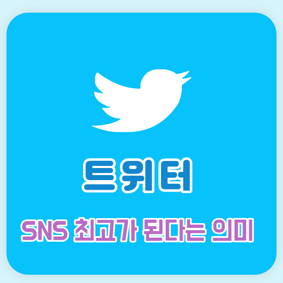  트위터가 최고의 SNS가 된다는 의미