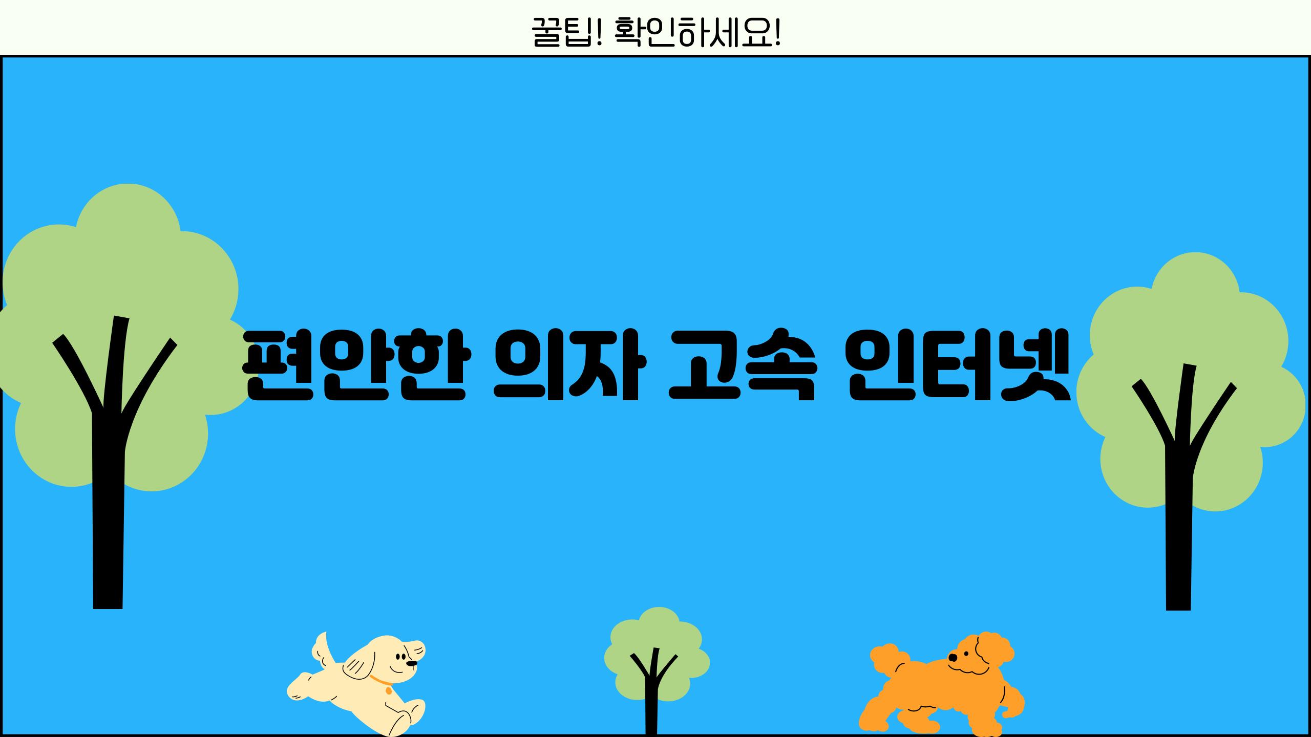 편안한 의자, 고속 인터넷