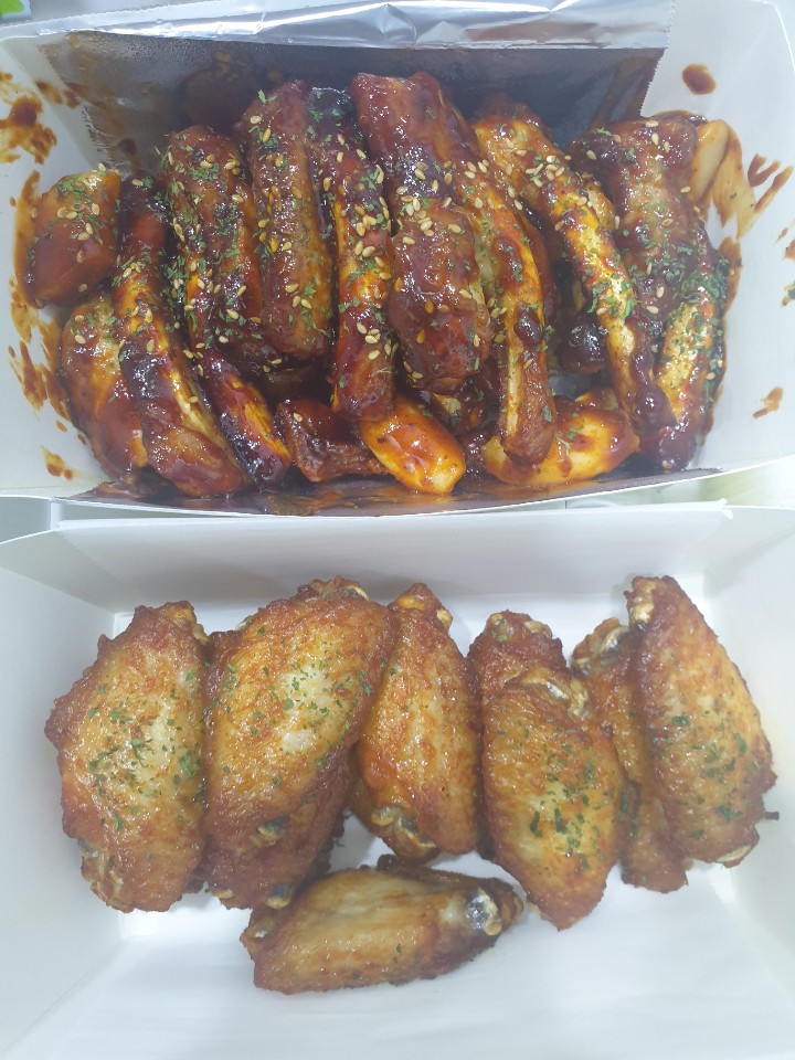 쪽갈비에 미치닭 이미지