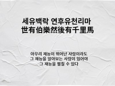 세유백락연후유천리마