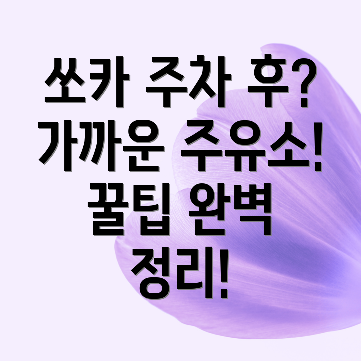 쏘카 주변 주유소