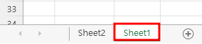 Sheet2에서 Sheet1으로 바꾸기