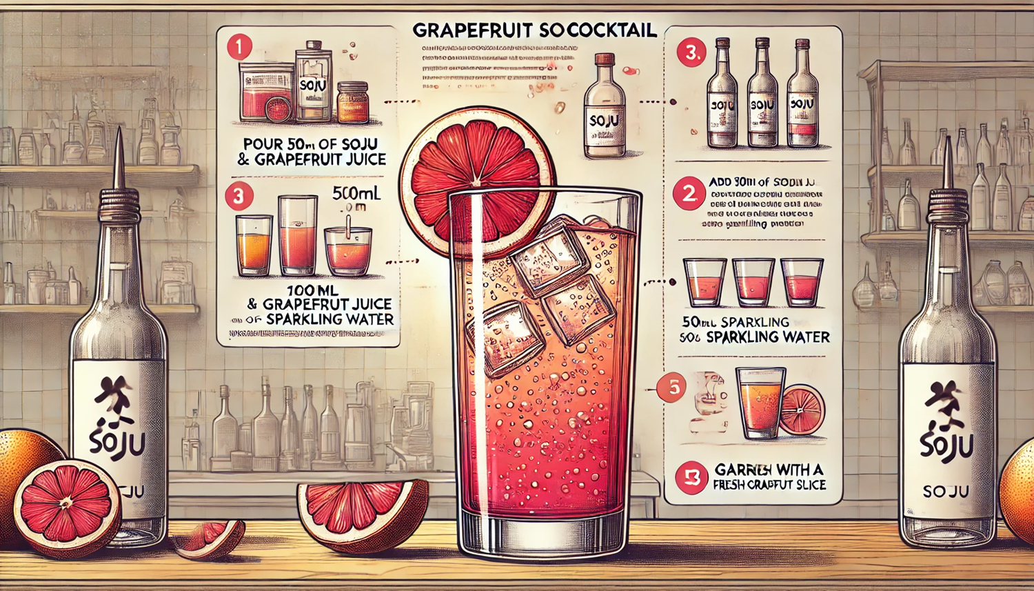 자몽 소주 칵테일