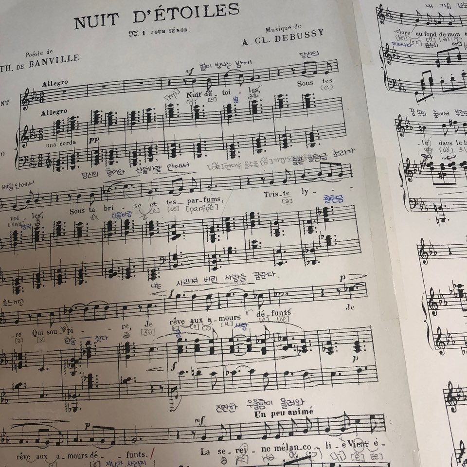  드뷔시 가곡: Nuit D'etoiles