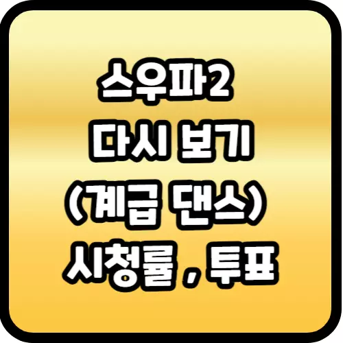 스우파2 다시 보기(계급 댄스), 시청률, 투표