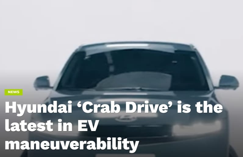 현대차의 놀라운 신기술 &#39;크랩 드라이브&#39; VIDEO: Hyundai ‘Crab Drive’ is the latest in EV maneuverability