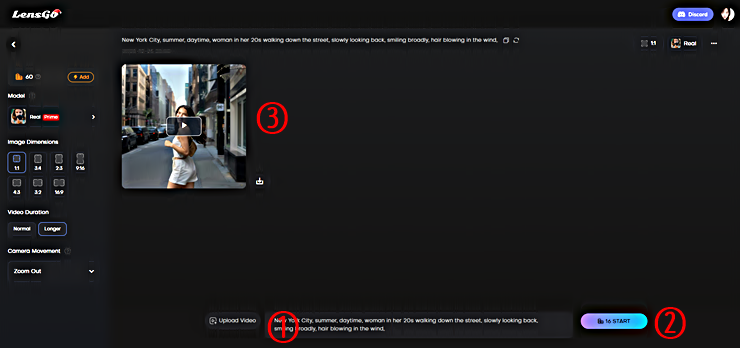 LensGo AI│텍스트로 동영상 생성 작업 순서